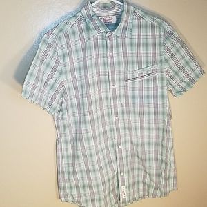 Penguin By Munsingwear Plaid Snap Button Shirt MED